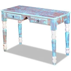 VidaXL Bureau Bois De Récupération Massif - Multicolore -France Bureau Soldes 2022 3621636 4