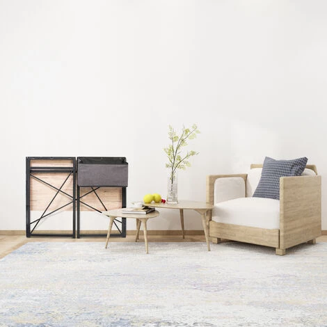 TODECO Bureau Informatique, Table De Bureau Avec Pochette De Rangement, Bureau D'ordinateur Pliable, Aucune Installation Requise, Marron Clair - Light Brown 5 TODECO Bureau Informatique, Table De Bureau Avec Pochette De Rangement, Bureau D'ordinateur Pliable, Aucune Installation Requise, Marron Clair - Light Brown – Image 3