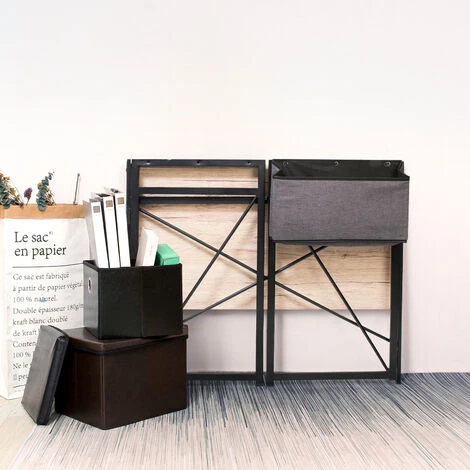 TODECO Bureau Informatique, Table De Bureau Avec Pochette De Rangement, Bureau D'ordinateur Pliable, Aucune Installation Requise, Marron Clair - Light Brown 6 TODECO Bureau Informatique, Table De Bureau Avec Pochette De Rangement, Bureau D'ordinateur Pliable, Aucune Installation Requise, Marron Clair - Light Brown – Image 4