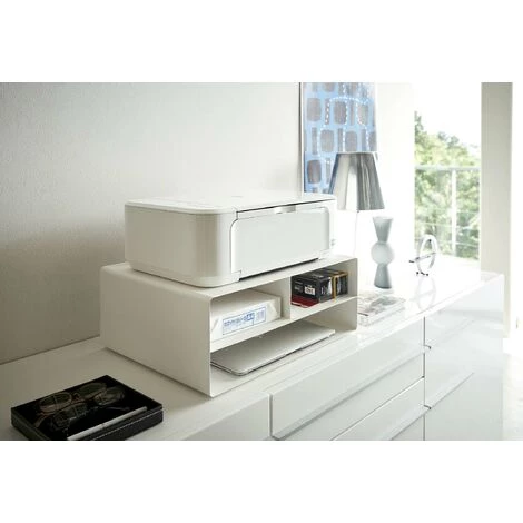 YAMAZAKI Organisateur De Bureau Tower Printer Blanc 4 YAMAZAKI Organisateur De Bureau Tower Printer Blanc – Image 2