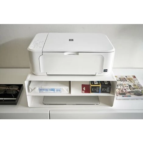 YAMAZAKI Organisateur De Bureau Tower Printer Blanc 6 YAMAZAKI Organisateur De Bureau Tower Printer Blanc – Image 4