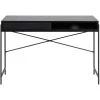 MILIBOO Bureau Industriel Avec Porte Perforée Bois Et Métal Noir L110 Cm MAO - Noir