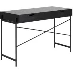 MILIBOO Bureau Industriel Avec Porte Perforée Bois Et Métal Noir L110 Cm MAO - Noir -France Bureau Soldes 2022 36333863 3