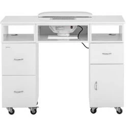 PHYSA Table De Manucure Avec Aspirateur Ongles Pour Salon Institut Onglerie Roulettes - Noir, Blanc 11 PHYSA Table De Manucure Avec Aspirateur Ongles Pour Salon Institut Onglerie Roulettes - Noir, Blanc -France Bureau Soldes 2022 36420239 5