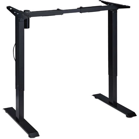 Relaxdays Pied De Bureau Réglable En Hauteur, électrique, Extensible, Tréteau, 71-121 Cm, Cadre Table, Acier, Noir 4 Relaxdays Pied De Bureau Réglable En Hauteur, électrique, Extensible, Tréteau, 71-121 Cm, Cadre Table, Acier, Noir – Image 2