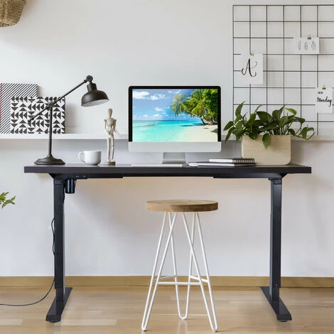 Relaxdays Pied De Bureau Réglable En Hauteur, électrique, Extensible, Tréteau, 71-121 Cm, Cadre Table, Acier, Noir 5 Relaxdays Pied De Bureau Réglable En Hauteur, électrique, Extensible, Tréteau, 71-121 Cm, Cadre Table, Acier, Noir – Image 3
