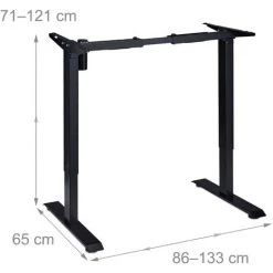 Relaxdays Pied De Bureau Réglable En Hauteur, électrique, Extensible, Tréteau, 71-121 Cm, Cadre Table, Acier, Noir 11 Relaxdays Pied De Bureau Réglable En Hauteur, électrique, Extensible, Tréteau, 71-121 Cm, Cadre Table, Acier, Noir -France Bureau Soldes 2022 36420383 5