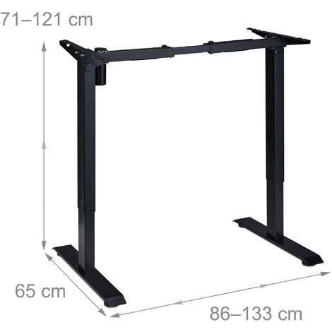 Relaxdays Pied De Bureau Réglable En Hauteur, électrique, Extensible, Tréteau, 71-121 Cm, Cadre Table, Acier, Noir 7 Relaxdays Pied De Bureau Réglable En Hauteur, électrique, Extensible, Tréteau, 71-121 Cm, Cadre Table, Acier, Noir – Image 5