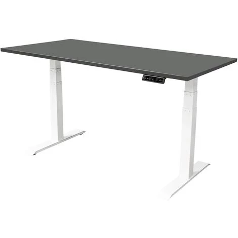 IVOL Bureau électrique 140x80cm - Moteur Double - Blanc/Anthracite 3 IVOL Bureau électrique 140x80cm - Moteur Double - Blanc/Anthracite
