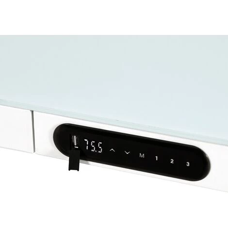 IVOL Bureau Réglable électrique / Home Office - 120 X 60 Cm - Verre Blanc 5 IVOL Bureau Réglable électrique / Home Office - 120 X 60 Cm - Verre Blanc – Image 3