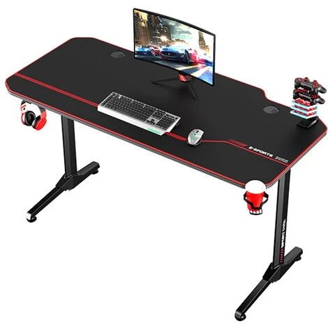 IVOL Bureau Gaming Noir/rouge - 140x66 Cm 3 IVOL Bureau Gaming Noir/rouge - 140x66 Cm