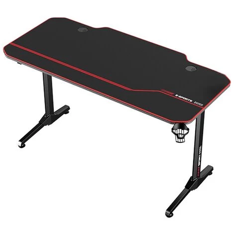IVOL Bureau Gaming Noir/rouge - 140x66 Cm 4 IVOL Bureau Gaming Noir/rouge - 140x66 Cm – Image 2