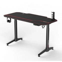 IVOL Bureau De Gaming Noir/rouge - Réglable électriquement - 140x66 Cm -France Bureau Soldes 2022 36750339 3