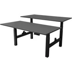 IVOL Bureau Double électrique 140x80cm 2 Moteur Double Noir/Anthracite