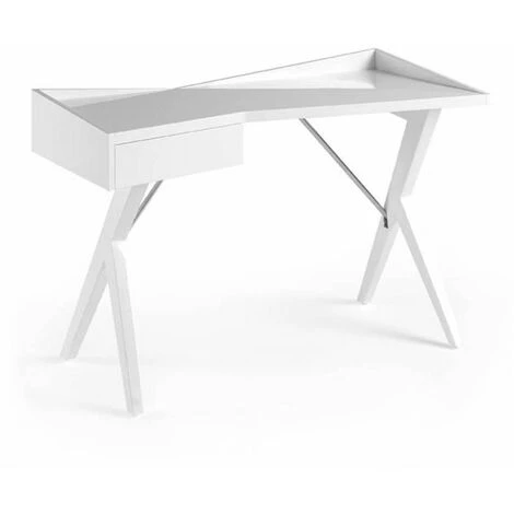 Paris Prix - Bureau Design "robert" 120cm Blanc 3 Paris Prix - Bureau Design "robert" 120cm Blanc