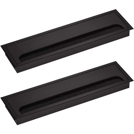 LITZEE Passe-Câble Pour Bureau Rectangulaire 80x 275mm Passe-Câble Presse-étoupe Pour Table De Bureau Meubles De Maison CABLE Aluminium Noir Anodisé Carré 2 Pièces 3 LITZEE Passe-Câble Pour Bureau Rectangulaire 80x 275mm Passe-Câble Presse-étoupe Pour Table De Bureau Meubles De Maison CABLE Aluminium Noir Anodisé Carré 2 Pièces