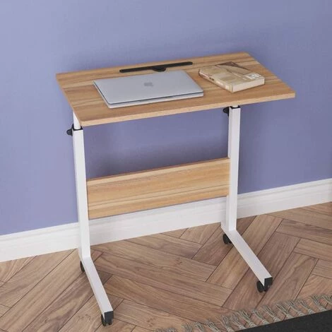 Soges Bureau D'étude Table Roulante De Lit Canapé Pour Ordinateur Bureau Bureau Industriel Table D'appoint Avec 4 Roulettes Verrouillables Pour Bureau Chambre Avec Rainure De Tablette,60 * 40cm, Chêne MN-05#3-60OK 4 Soges Bureau D'étude Table Roulante De Lit Canapé Pour Ordinateur Bureau Bureau Industriel Table D'appoint Avec 4 Roulettes Verrouillables Pour Bureau Chambre Avec Rainure De Tablette,60 * 40cm, Chêne MN-05#3-60OK – Image 2