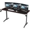 Soges Bureau Gaming Bureau Informatique Bureau Gamer Avec Tapis De Souris Intégré Et Porte Manette/Chargeur à USB, Table De Gaming PC Gamer Station De Jeu Pro Avec Porte-gobelet Et Crochet Pour Casque, 140*65*75CM Noir, ST-EAGLE-1400BK - Noir Rouge -France Bureau Soldes 2022 36861172 1