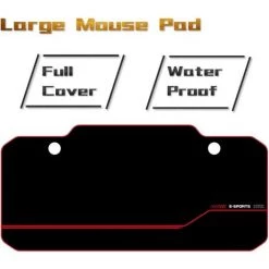 Soges Bureau Gaming Bureau Informatique Bureau Gamer Avec Tapis De Souris Intégré Et Porte Manette/Chargeur à USB, Table De Gaming PC Gamer Station De Jeu Pro Avec Porte-gobelet Et Crochet Pour Casque, 140*65*75CM Noir, ST-EAGLE-1400BK - Noir Rouge -France Bureau Soldes 2022 36861172 3