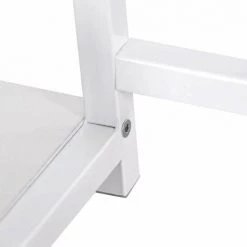 HELLOSHOP26 Bureau En MDF Et Acier En 120cm Blanc - Blanc -France Bureau Soldes 2022 36870643 5