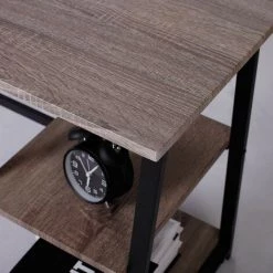 HELLOSHOP26 Bureau D'ordinateur 2 étagères Pour Un Grand Rangement 120 Cm - Or -France Bureau Soldes 2022 36870985 4