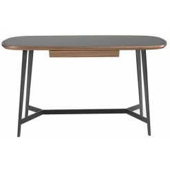 Paris Prix - Bureau 1 Tiroir Design "lucia" 140cm Noyer -France Bureau Soldes 2022 36880884 3