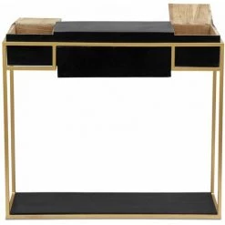 Paris Prix - Bureau Design "korma" 91cm Noir & Or -France Bureau Soldes 2022 36891594 3