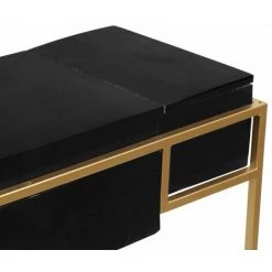 Paris Prix - Bureau Design "korma" 91cm Noir & Or -France Bureau Soldes 2022 36891594 4