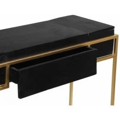 Paris Prix - Bureau Design "korma" 91cm Noir & Or -France Bureau Soldes 2022 36891594 5