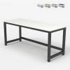 OFFICE24 Bureau Rectangulaire 160x70cm Métal Design Noir Bridgeblack 160 | Couleur: Blanc