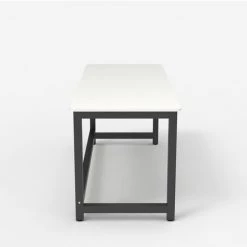 OFFICE24 Bureau Rectangulaire 160x70cm Métal Design Noir Bridgeblack 160 | Couleur: Blanc -France Bureau Soldes 2022 37076458 4