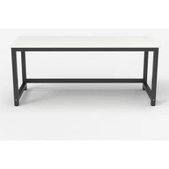 OFFICE24 Bureau Rectangulaire 160x70cm Métal Design Noir Bridgeblack 160 | Couleur: Blanc -France Bureau Soldes 2022 37076458 5