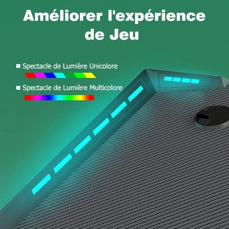 XUNDD Bureau Gaming Avec LED RGB Bureau Gamer Table En Forme De Z Avec Support De Haut-Parleur Et Porte-Gobelets 6 XUNDD Bureau Gaming Avec LED RGB Bureau Gamer Table En Forme De Z Avec Support De Haut-Parleur Et Porte-Gobelets – Image 4