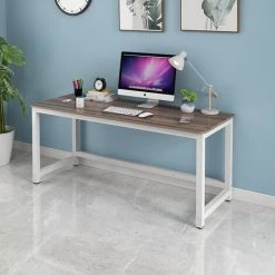 OFFICE24 Bureau Rectangulaire Bois 120x60cm Design Blanc Moderne Bridgewhite 120 | Couleur: Marron Noyer 8 OFFICE24 Bureau Rectangulaire Bois 120x60cm Design Blanc Moderne Bridgewhite 120 | Couleur: Marron Noyer -France Bureau Soldes 2022 37138952 2