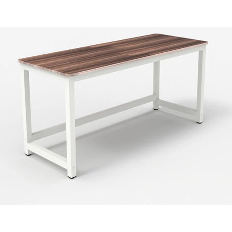 OFFICE24 Bureau Rectangulaire Bois 120x60cm Design Blanc Moderne Bridgewhite 120 | Couleur: Marron Noyer 5 OFFICE24 Bureau Rectangulaire Bois 120x60cm Design Blanc Moderne Bridgewhite 120 | Couleur: Marron Noyer – Image 3