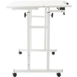 CLP Bureau à Roulettes Telford Avec Plateau En Bois 2 Tablettes Ajustables Et Pieds En Métal Blanc 10 CLP Bureau à Roulettes Telford Avec Plateau En Bois 2 Tablettes Ajustables Et Pieds En Métal Blanc -France Bureau Soldes 2022 37249803 4