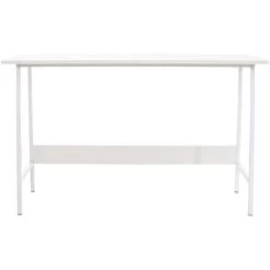 CLP Bureau Wilmington Avec Plateau En MDF Et Pieds En Tubes D'acier Blanc/blanc -France Bureau Soldes 2022 37249888 2