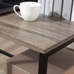 HOMCOM Bureau Informatique Style Industriel - Dim. 107L X 51l X 125H Cm - 3 Niches, 2 étagères - Châssis Métal Noir Plateau Aspect Bois Gris - Gris 11 HOMCOM Bureau Informatique Style Industriel - Dim. 107L X 51l X 125H Cm - 3 Niches, 2 étagères - Châssis Métal Noir Plateau Aspect Bois Gris - Gris -France Bureau Soldes 2022 37281400 5