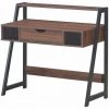 HELLOSHOP26 Bureau Informatique Table D'ordinateur 92 X 52 X 90 Cm Avec Tiroir Et Tablette De Rangement De Style Industriel Moderne - Or -France Bureau Soldes 2022 37374818 1