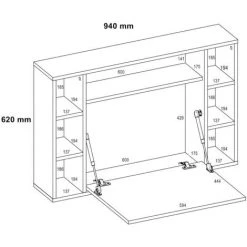 BIM FORNITURE Bureau MUSE Sonoma Chêne -France Bureau Soldes 2022 37375891 5