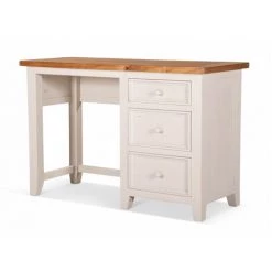 DECORATION D’AUTREFOIS Bureau 3 Tiroirs Bois Blanc 120x50x81cm - Blanc -France Bureau Soldes 2022 37392345 3