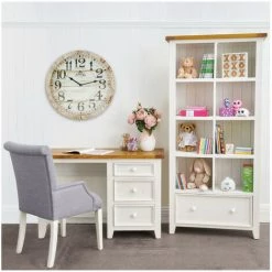 DECORATION D’AUTREFOIS Bureau 3 Tiroirs Bois Blanc 120x50x81cm - Blanc -France Bureau Soldes 2022 37392345 5
