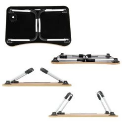 ISO TRADE MESA Table De Lit Pliable Bureau Ordinateur Plateau + Porte-gobelet -France Bureau Soldes 2022 37888905 3