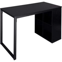 WOLTU Bureau D'ordinateur Avec 4 Compartiment Ouvert.Table De Bureau En Métal Et Bois.Table De Travail.120x60x75cm.Noir -France Bureau Soldes 2022 38233120 5