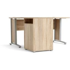 Dmora Bureau, Couleur Chêne, 159 X 74,5 X 150,5 Cm -France Bureau Soldes 2022 38607456 3