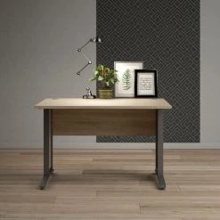 Dmora Bureau, Couleur Chêne, 120 X 74,5 X 80 Cm -France Bureau Soldes 2022 38607466 2