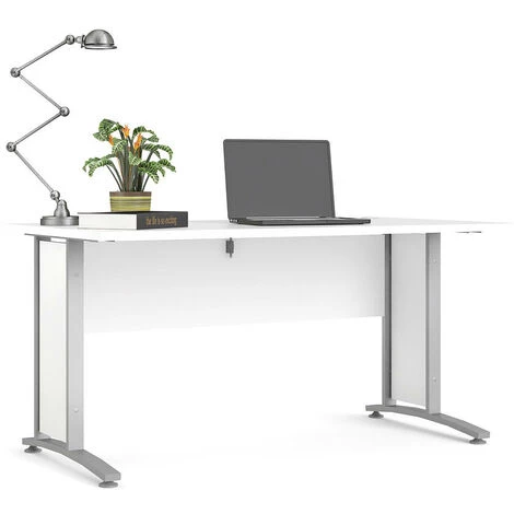 Dmora Bureau, Couleur Blanche, 150 X 74,5 X 80 Cm 3 Dmora Bureau, Couleur Blanche, 150 X 74,5 X 80 Cm