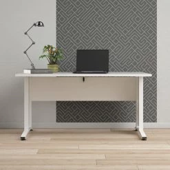 Dmora Bureau, Couleur Blanche, 150 X 74,5 X 80 Cm -France Bureau Soldes 2022 38607473 2