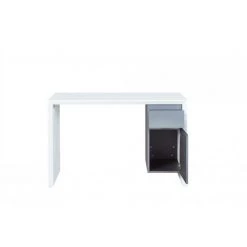 Dmora Bureau Avec 1 Tiroir Et 1 Porte, Gris Et Blanc, 120x70x75 Cm -France Bureau Soldes 2022 38609798 4