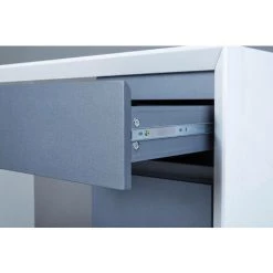 Dmora Bureau Avec 1 Tiroir Et 1 Porte, Gris Et Blanc, 120x70x75 Cm -France Bureau Soldes 2022 38609798 5